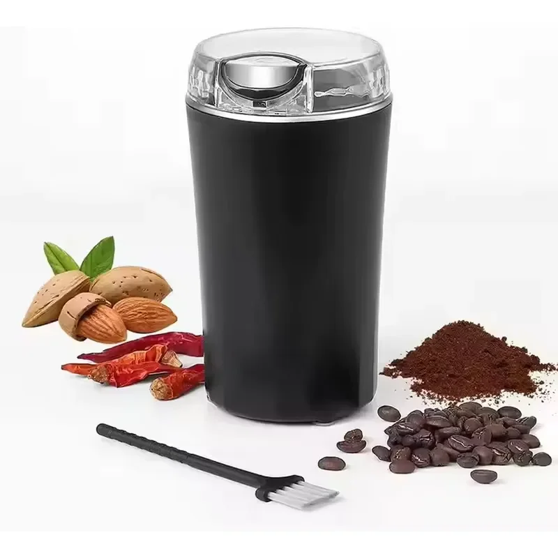 Mini Electric Grain Grinder Portable Coffee Bean Nut Pepper Mill Stainless Steel Fine Grinding Kitchen Machine for Flour