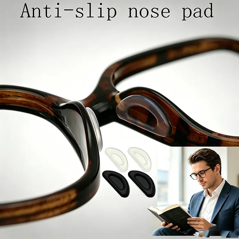 10/20/40/60PCS Nose Support Glasses Pads Silicone Clear Eye Pad Stickers for Glasses Anti Slip Push Nose Pads YJBT02