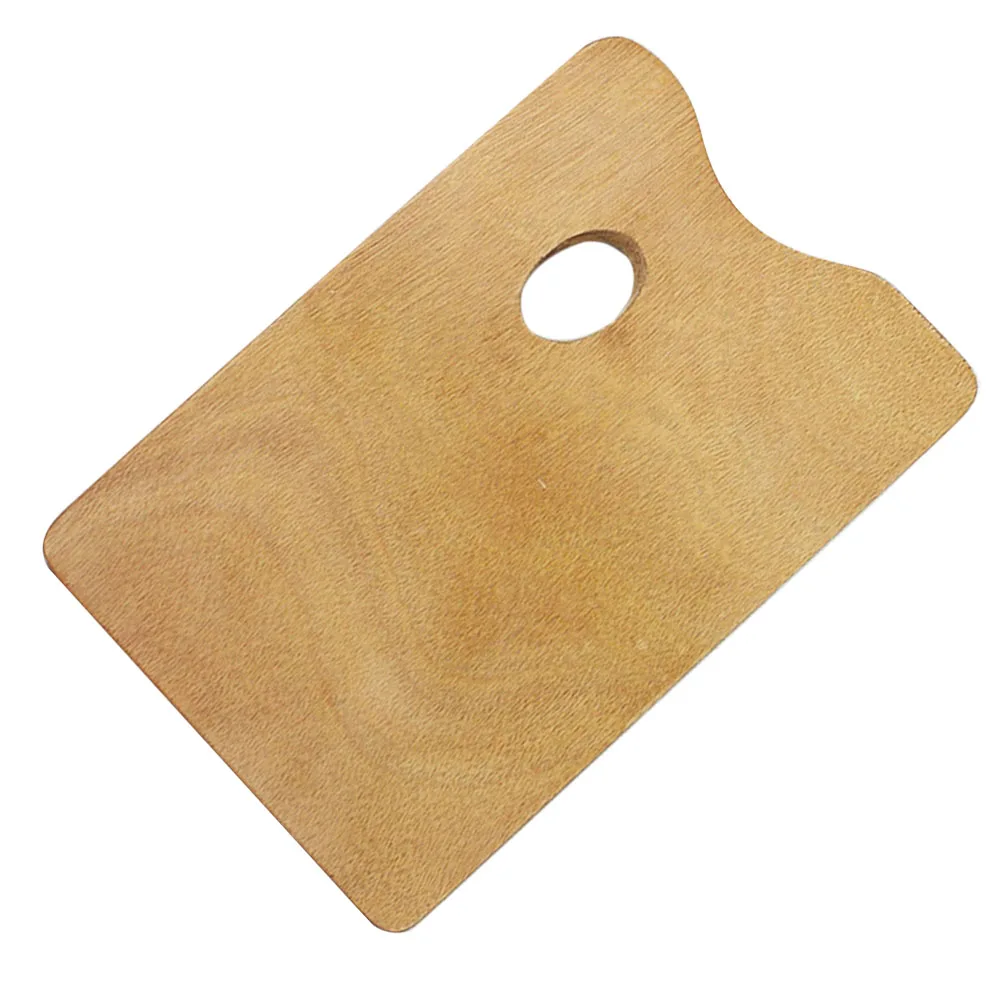 

Wooden Oil Painting Palette for Artists Professional Thumb Hole Smooth Surface Durable Supplies Square Board