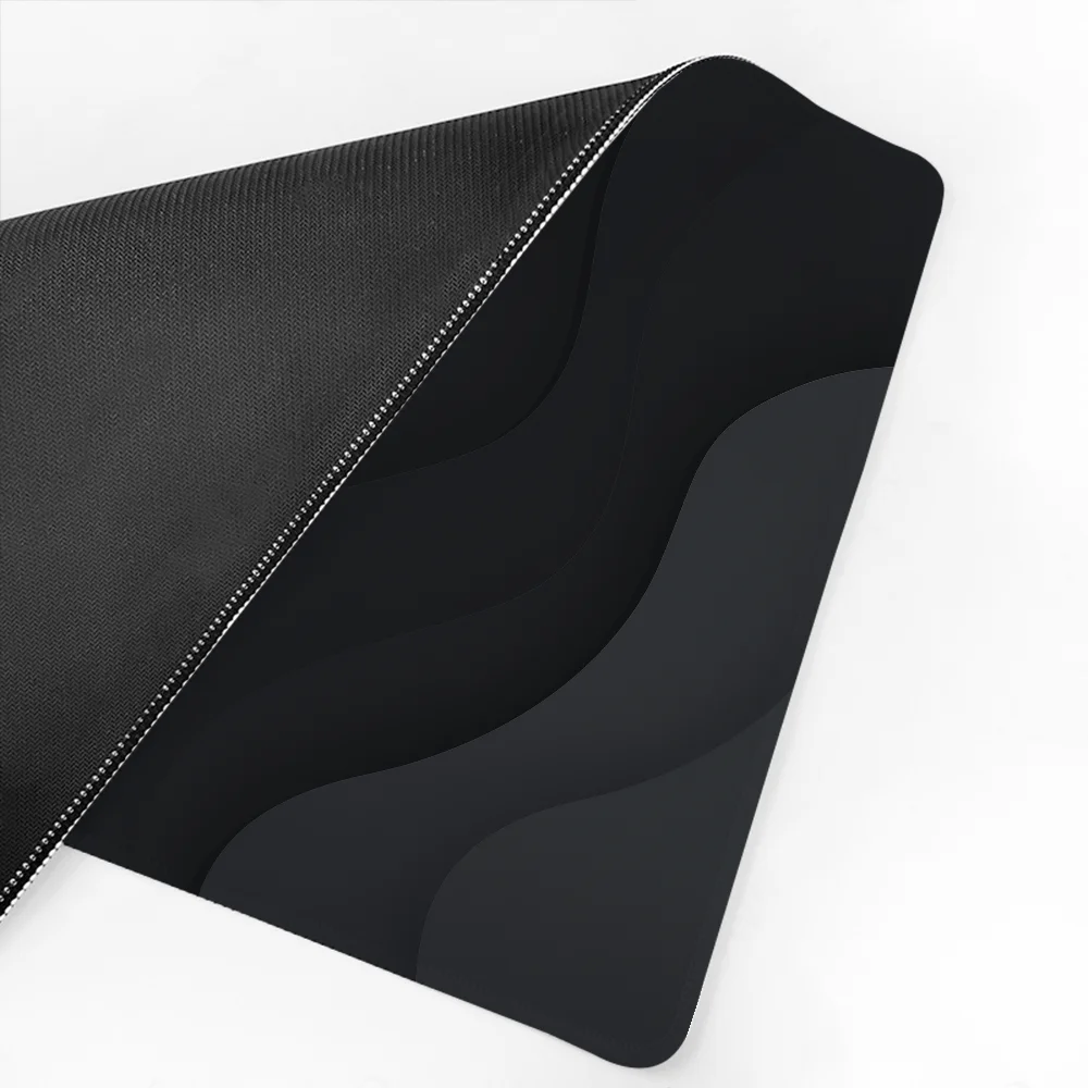 Minimalism Black Waves Mousepad Mouse Mat Desk Mat With Pad Gaming Accessories Prime Gaming XXL Keyboard Pad