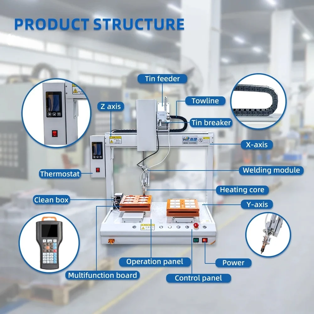 Usefully AUX DC Plug Soldering Machine Semi Automatic USB Spot Power Socket Welding Wires Electronic Factory Maker Machine