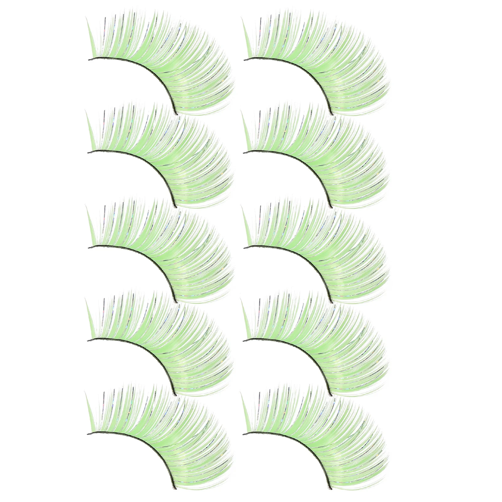 Ciglia finte 5 paia Ciglia artificiali spesse lunghe colorate per la festa Trucco di Halloween Ciglia finte dense da donna