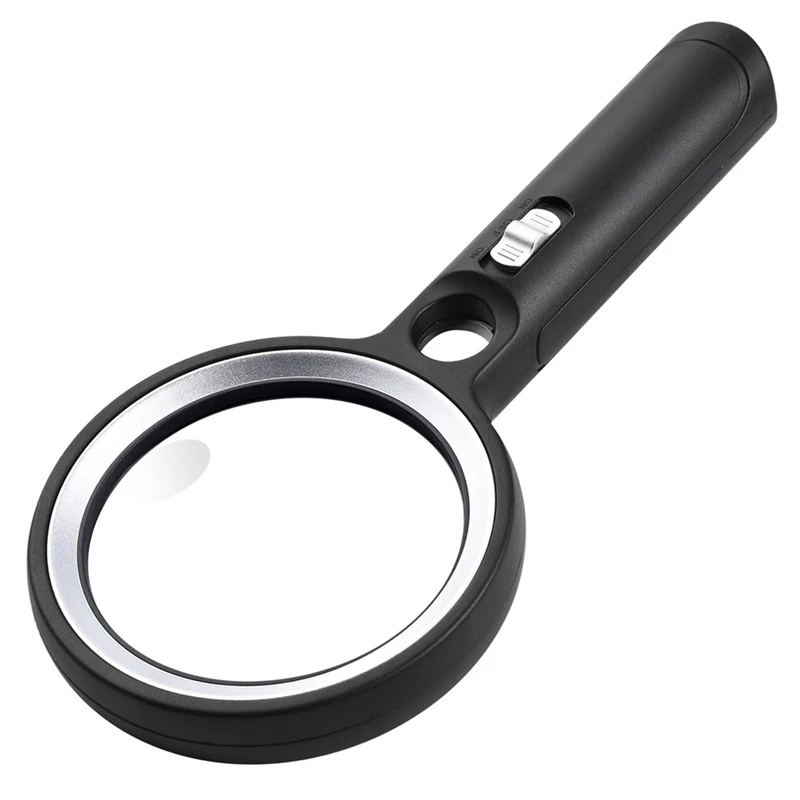 Handheld Magnifying Glass With Light For Reading, 60X 45X 30X Large Lighted Magnifying Glass 30 LED Reading Magnifiers Promotion