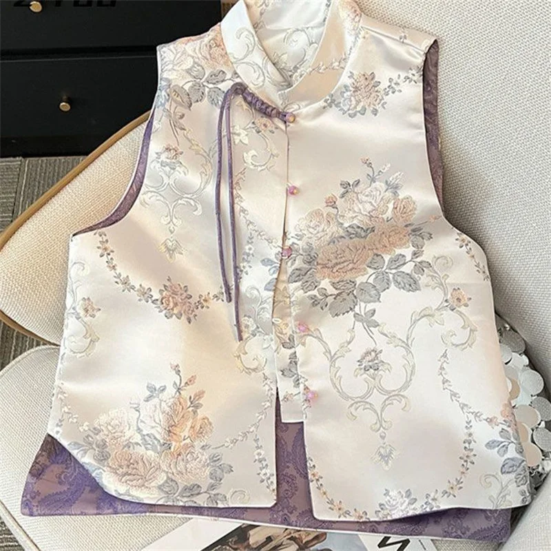 Women's Jackets Women's Vest New Single-breasted Chinese Style Vest Women's Spring new High-end Popular Sleeveless Vest Jacket