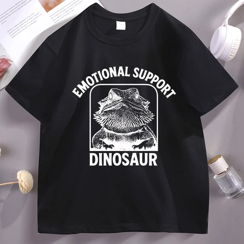 Bearded Dragon T-Shirt Funny Lizard Graphic Tee Vintage Reptile Lovers Tshirt Short Sleeve Round Neck Casual Wear Streetwear