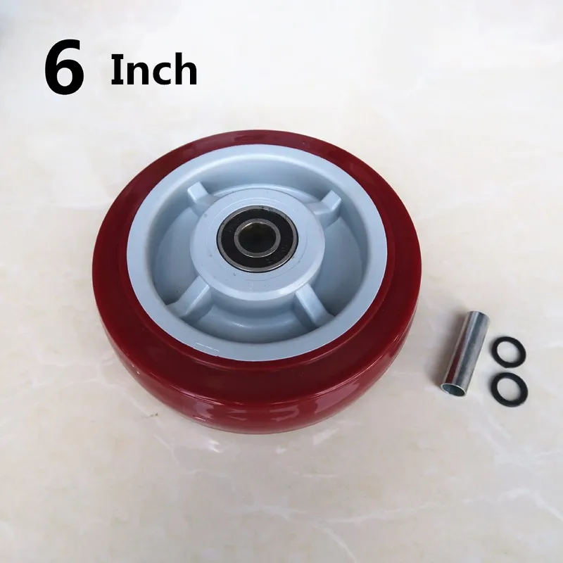 

1 Pc 6 Inch Caster Red Medium Heavy Duty Single Wheel Piece Hand