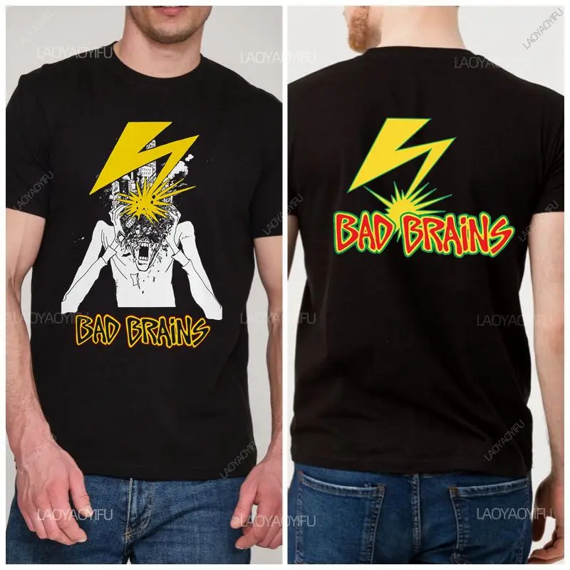 Bad Brains Hardcore punk band logo Fashion Classic T-shirt Outdoor Wear shirt Fashion unisex Harajuku Y2K top