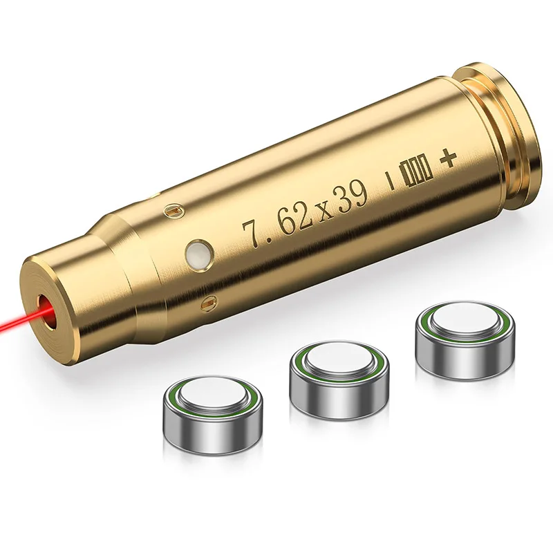 

CVLIFE Bore Sight Laser 7.62x39mm .243.308 Red Laser Bore Sighter with 3 Batteries Tactical Gun Zeroing Sight Tool