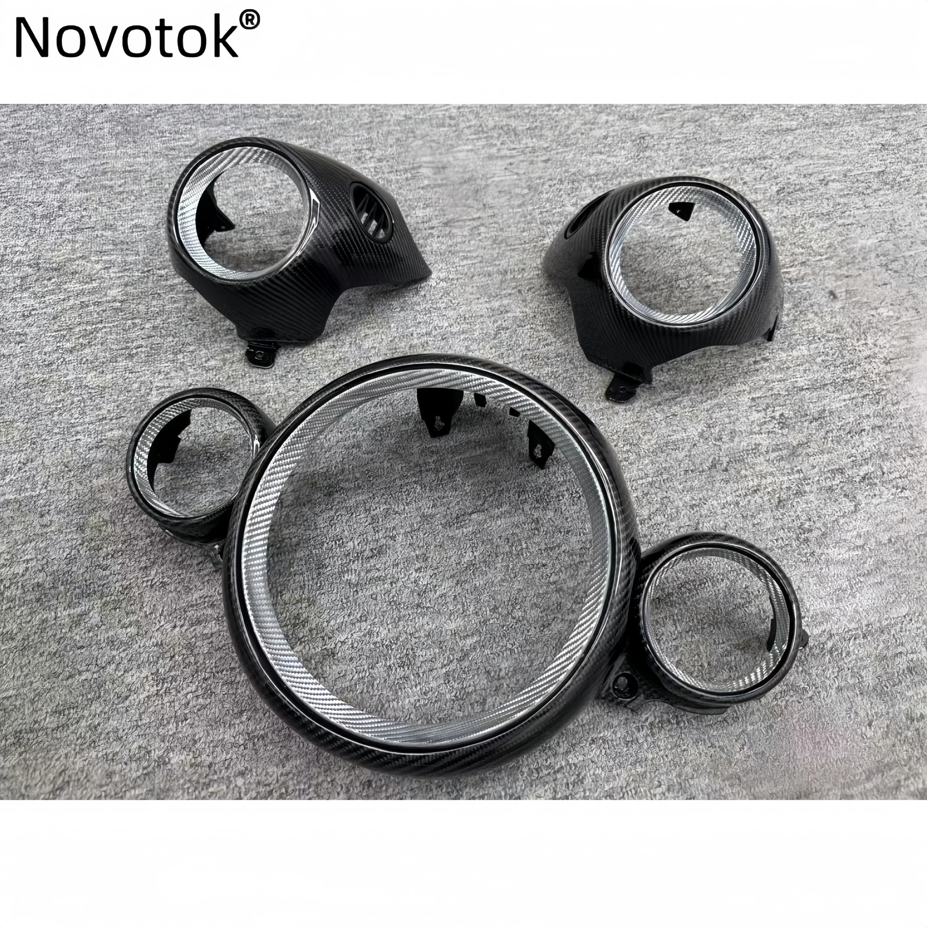 حار بيع ألياف الكربون الحقيقية الداخلية تنفيس الهواء زينة السيارات قطع غيار السيارات مناسبة لسيارات BMW MINI R56 R57