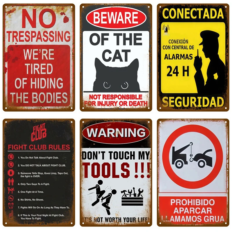 

Bedroom Metal Signs Retro Metal Plate Posters Wall Art Mural Vintage Room Decoration Home Decor Items Tin Signs Aesthetic Men