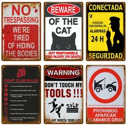 Bedroom Metal Signs Retro Metal Plate Posters Wall Art Mural Vintage Room Decoration Home Decor Items Tin Signs Aesthetic Men