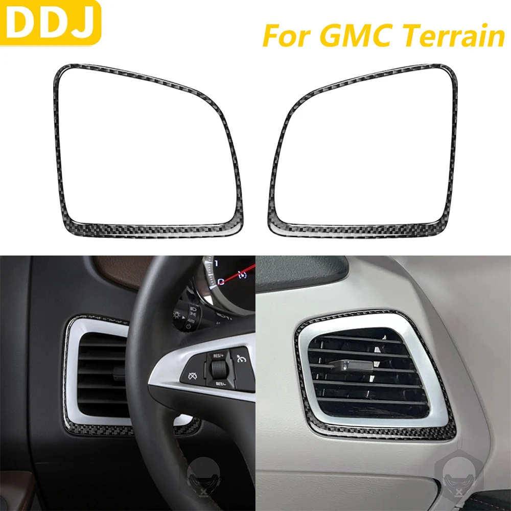 

Для GMC Terrain 2010-2017 углеродное волокно, обе стороны приборной панели, вентиляционное отверстие, накладка, автомобильные аксессуары, декоративная наклейка