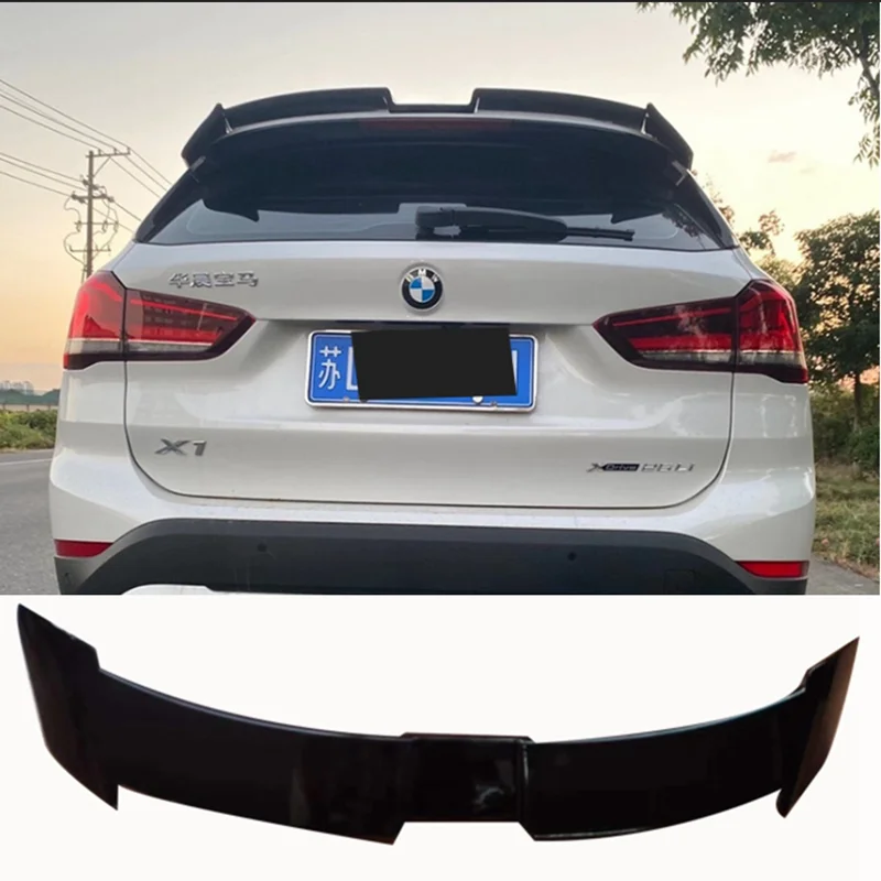 For BMW X1 F48 Spoiler 2016-2020 ABS   Plastic Material Unpainted  Rear  Wing Trunk  Boot Cover Car Styling  Roof spoiler