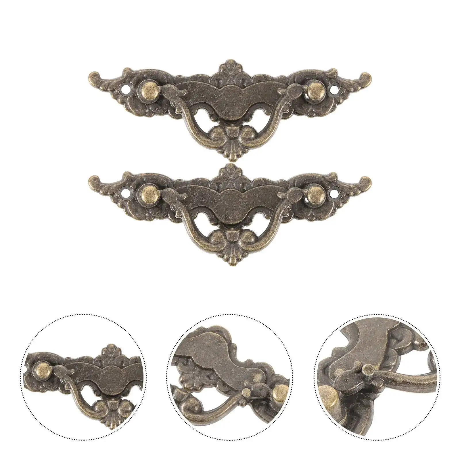 

2Pcs Vintage Compact Lightweight Design Easy To Install Better Visual Enjoyment Dresser Handles And Knobs