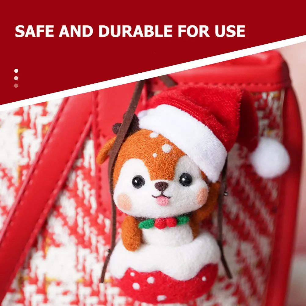 1 مجموعة إبرة التلبيد كيت ورأى الصوف عيد الميلاد قلادة DIY بها بنفسك المواد الحرفية الصوف ورأى الحرفية عدة عدد وأدوات إبرة التلبيد أطقم