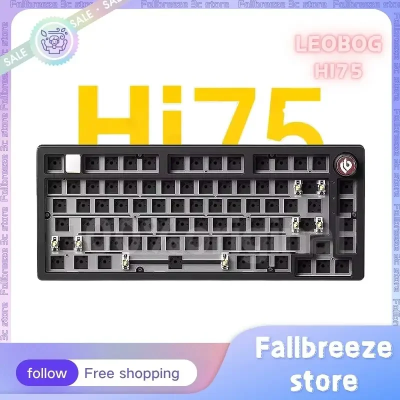 

LEOBOG Hi75 75% Mechanical Keyboard Kit 1-Mode With Knob Aluminum Hot-Swap PCB Gasket RGB Wired Custom Gamer Keyboards Laptop PC