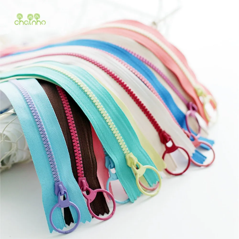 Chainho,Close-End Resin Zipper,Ring Head,For DIY Sewing Bags,Wallet,Purse,Gartments,Crafts,5 Kinds of Lenght,5 Pieces,ZP02