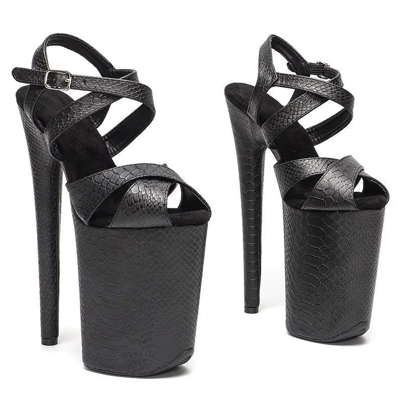 

Wome Fashion 23CM/9inches PU Upper Platform Sexy High Heels Sandals Pole Dance Shoes 043