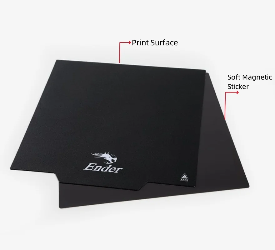 Creality-Placa de superficie de construcción magnética flexible Ender 3, 235x235mm, almohadillas adhesivas, cama caliente para/Ender-3