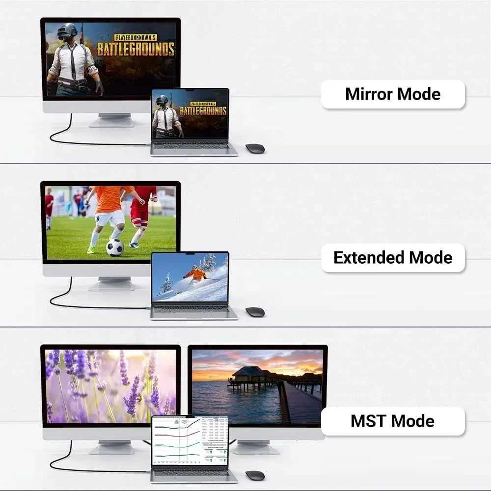 2m/6ft USB-C para displayport1.4 cabo thunderbolt3 para 8k @ 60hz 4k @ 144hz monitor de exibição tipo-c para conversor dp para macbooks laptop