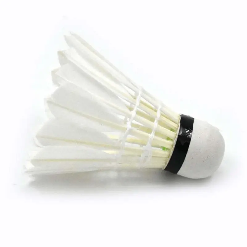 Duck Feather Badminton Petecas, reutilizáveis, altamente estáveis, Avançadores, Iniciantes, Meninas, Meninos, 12 pcs