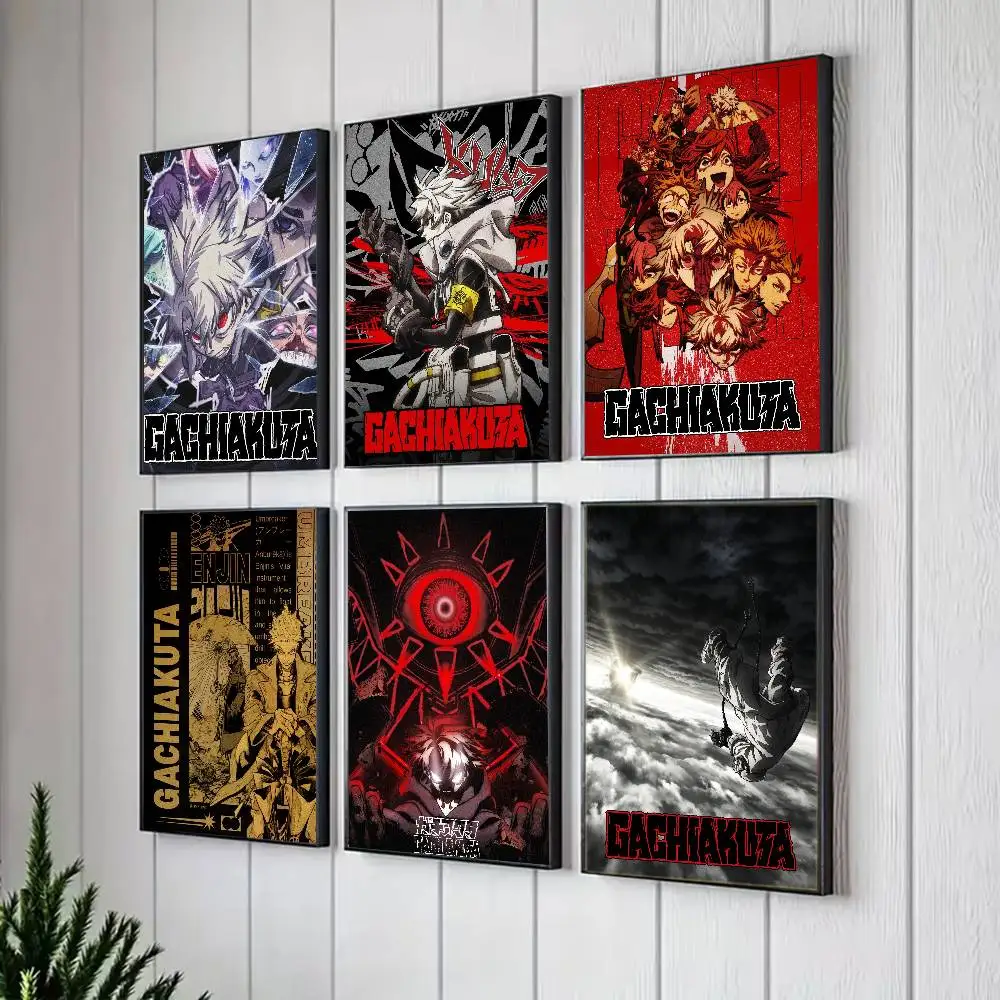 G-GACHIAKUTA Anime-Poster für Wohnzimmer, Schlafzimmer, Büro oder Bar, rahmenlos, für den Innenbereich, Schlafzimmer-Wandkunst.