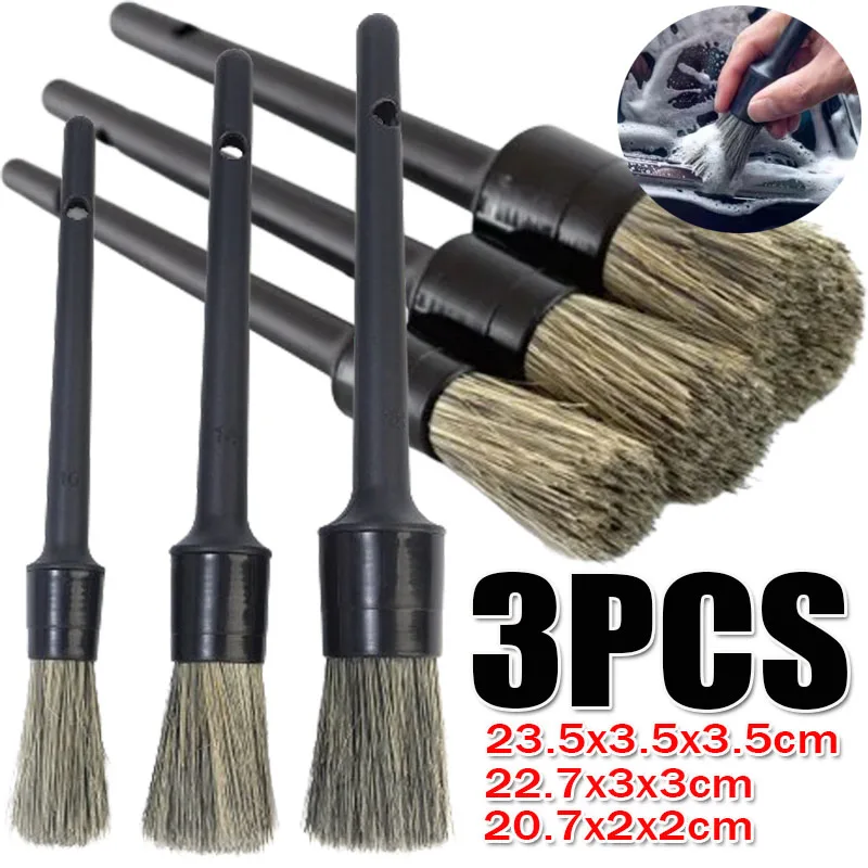 

Car Interior Cleaning Brush Set Auto Air Outlet Conditioning Vents Mixed Bristle Brush Wheel Hub Brush Engine Gap Detail Brushes