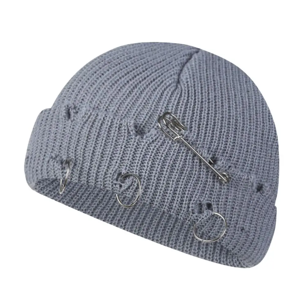 Fashion Winter Warm Knitted Cap Soft Thick Slouchy Bonnet Casual Solid Color Ski Hats for Men Women