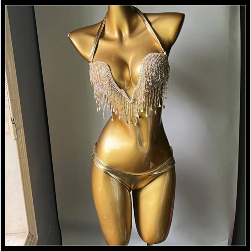 

Body Jewelry Sexy Swimsuit Underwear Tassel Chest Chain Bikini woman Chain Body Night Nightclub Party Makeup Dance Beach Outfit