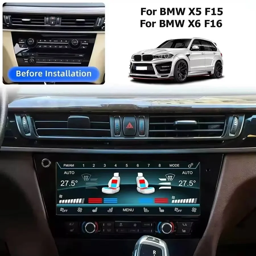 AC Panel LCD Screen For BMW X5 F15 X6 F16 2014-2018 Air Condition Board Climate Seating Control LCD Digital Dashboard NEW 10.25'