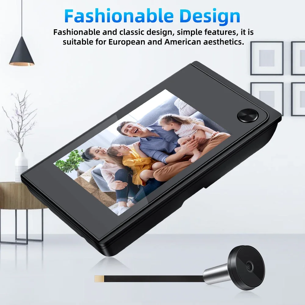 Awapow Door Peephole Camera Video Doorbell 3.5 Inch Digital Door Viewer 120° LCD Color Screen Monitor Home Security No Need WiFi