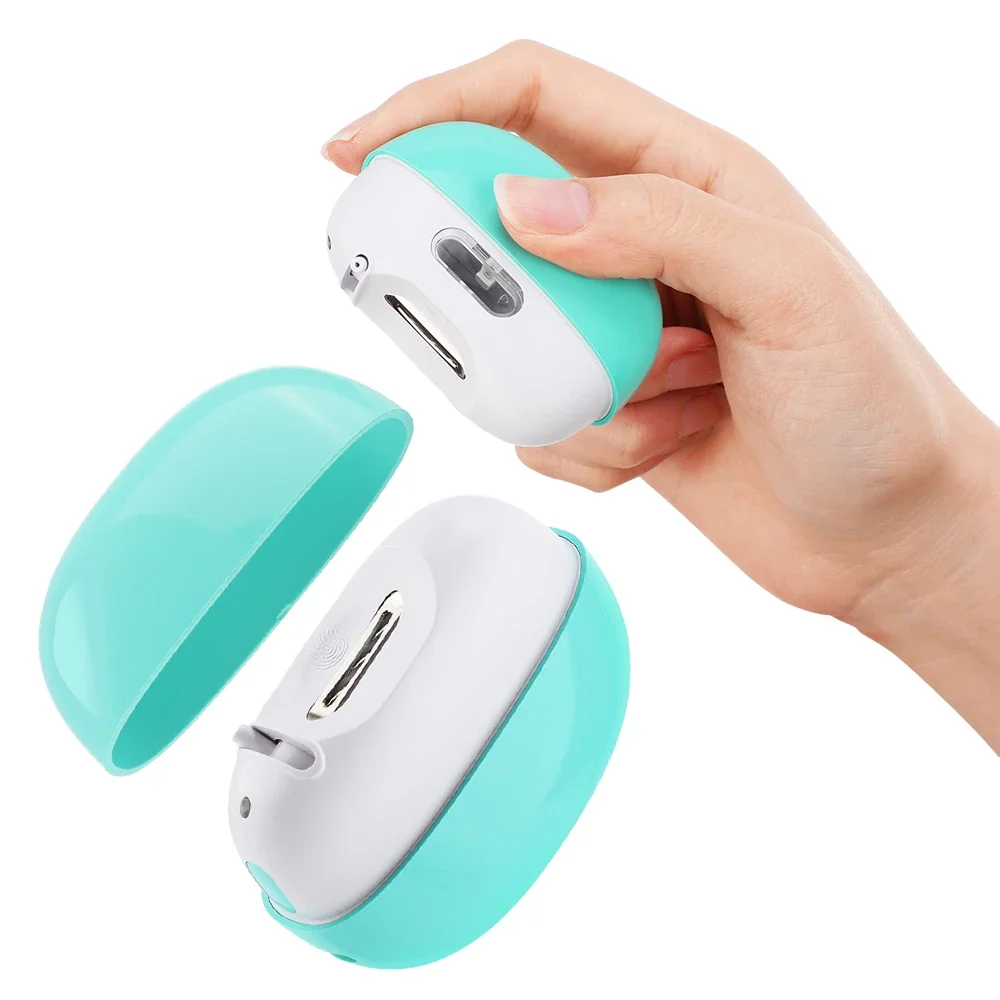 

Electric Nail Clipper with 2 Switchable Cutter Heads USB Rechargeable Easy Operation LED Light Low Noise For Adults Elderly Baby