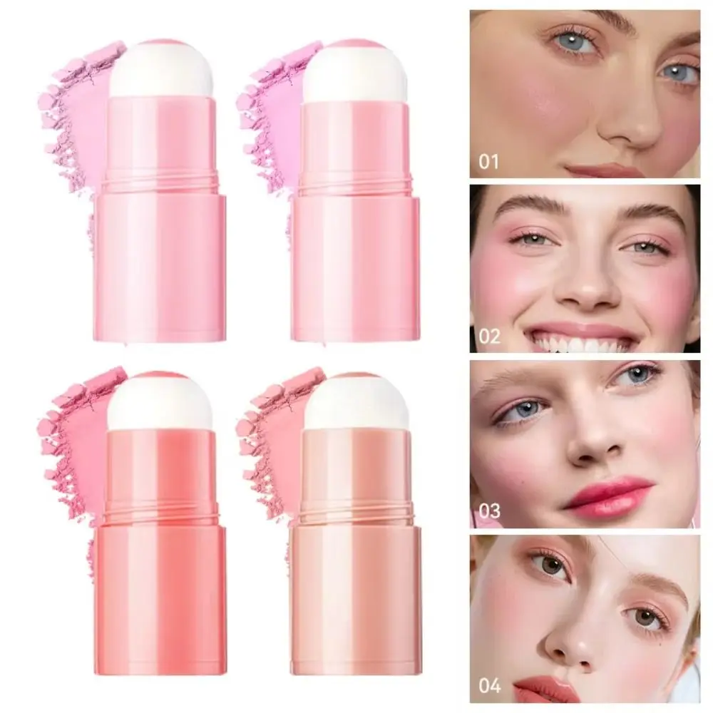 Natürlicher, langanhaltender Rougestift, vielseitig einsetzbar, fester Rougecreme mit geringer Versatur, einfach aufzutragendes Samt-Wangen-Rouge-Make-up