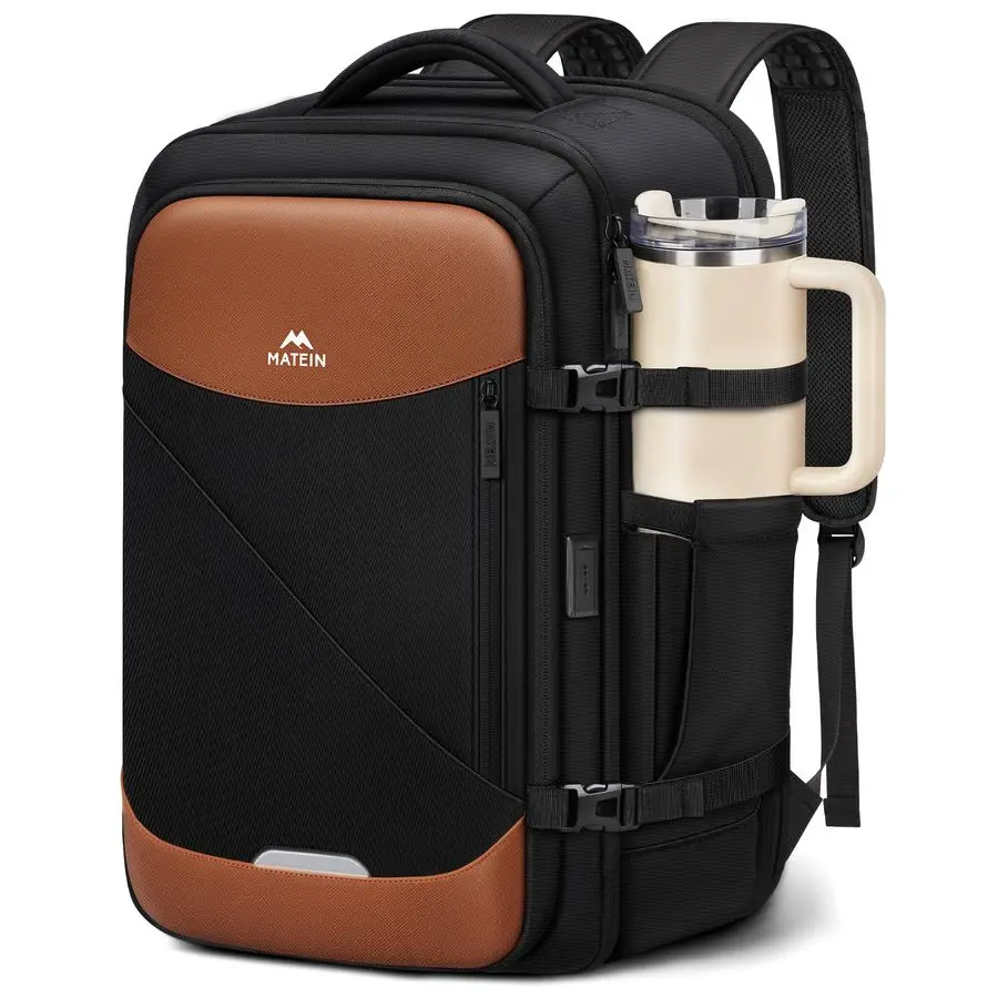 

Item Travel Backpack 18x14x8 with USB C Port, Airline Approved Spirit Personal Item Bag Fits 17 Laptop, Waterproof TSA Underseat