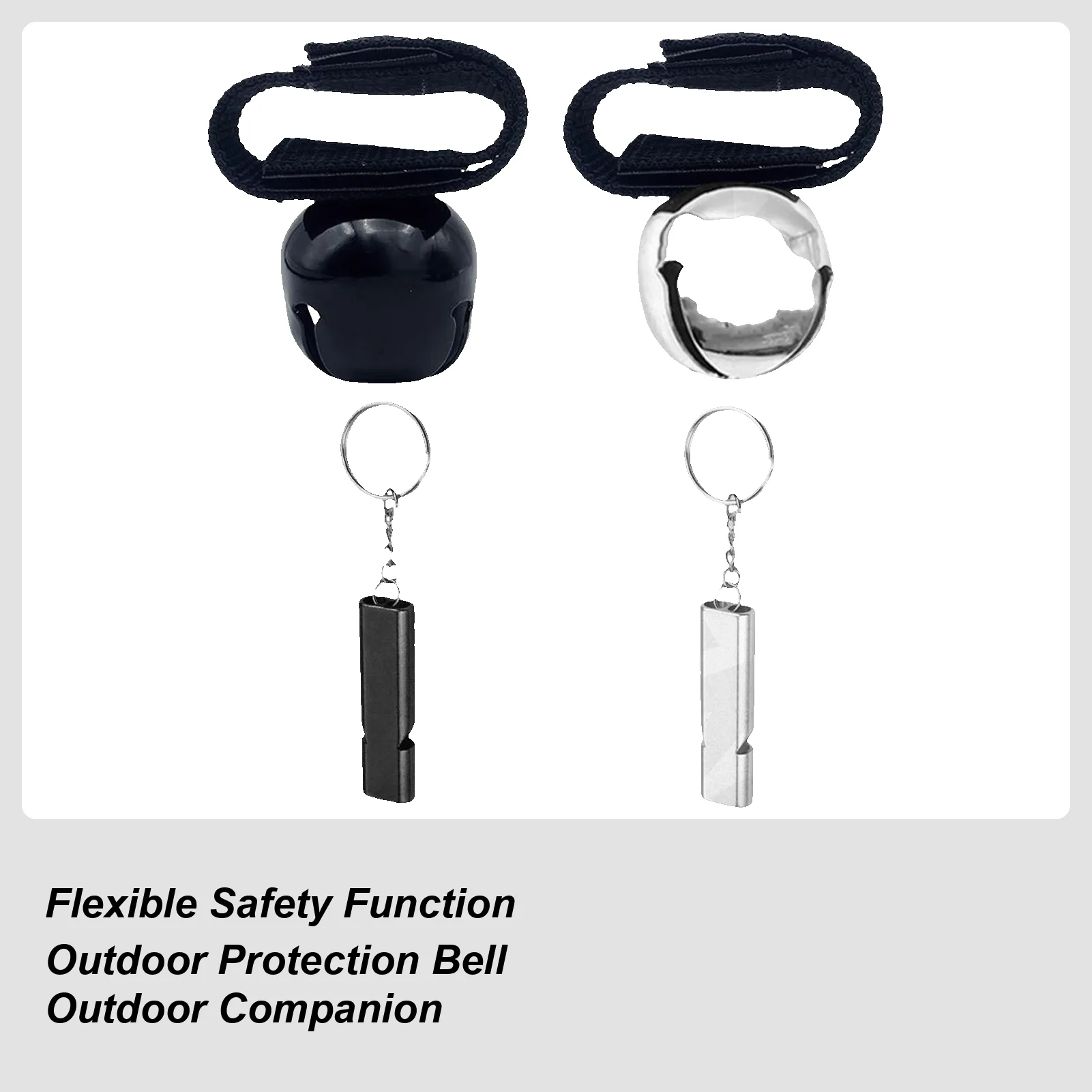 

Mute Mode Bear Bell & Whistle 2-in-1 Controllable Wildlife De&terrent For Camping, Silent Carry, Loud Protection When Needed