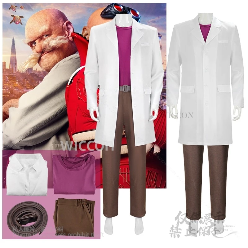 

Game Gerald Cosplay Costume Eggman Grandfather White Full Sets Outifits Suit Uniform Halloween Christmas Party Adult Man Outfit