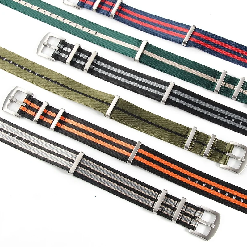 

20mm 22mm High Quality Nylon Sturdy Durable Watch Strap for Universal Stainless Steel Pin Buckle Waterproof Watch Band Bracelet