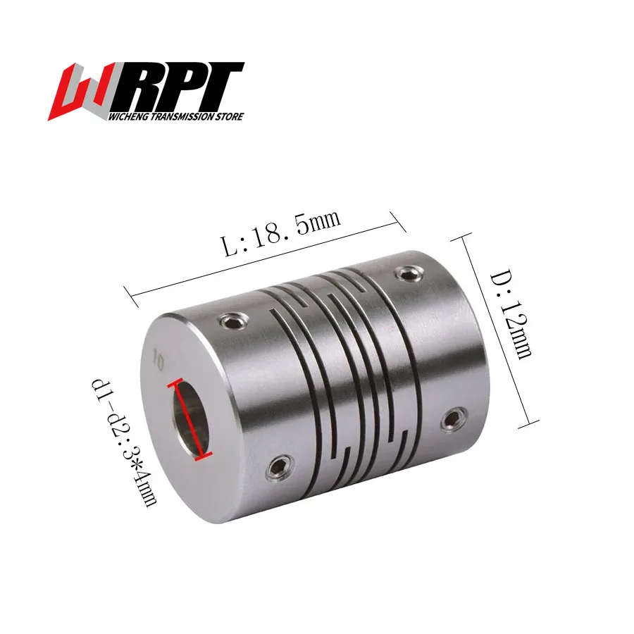 CIG Parallel Line Coupling Top Wire Connection Motor Encoder Coupling Stainless Steel Flexible Coupler CIG-12X18.5 CNC Parts