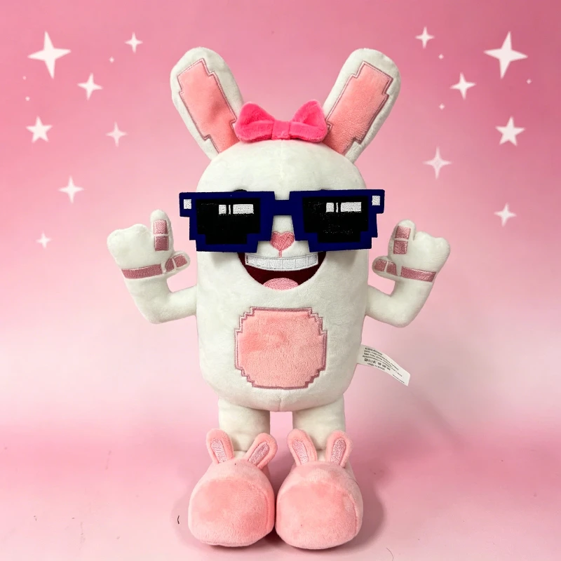 

30cm Steal A Brainrot Boppin Bunny Plush Toy Cute Pixel Sunglasses Rabbit Soft Stuffed Doll Kawaii Meme Plushie Birthday Gifts