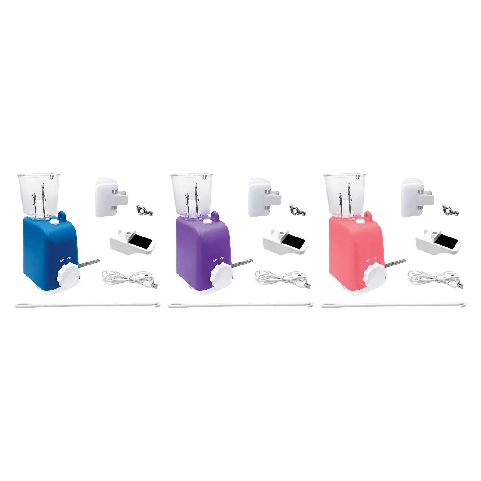 DIY Weaving Machine Efficient Yarn Maker Kit User-friendly USB Portable for Bracelets Necklaces Knitting Projects