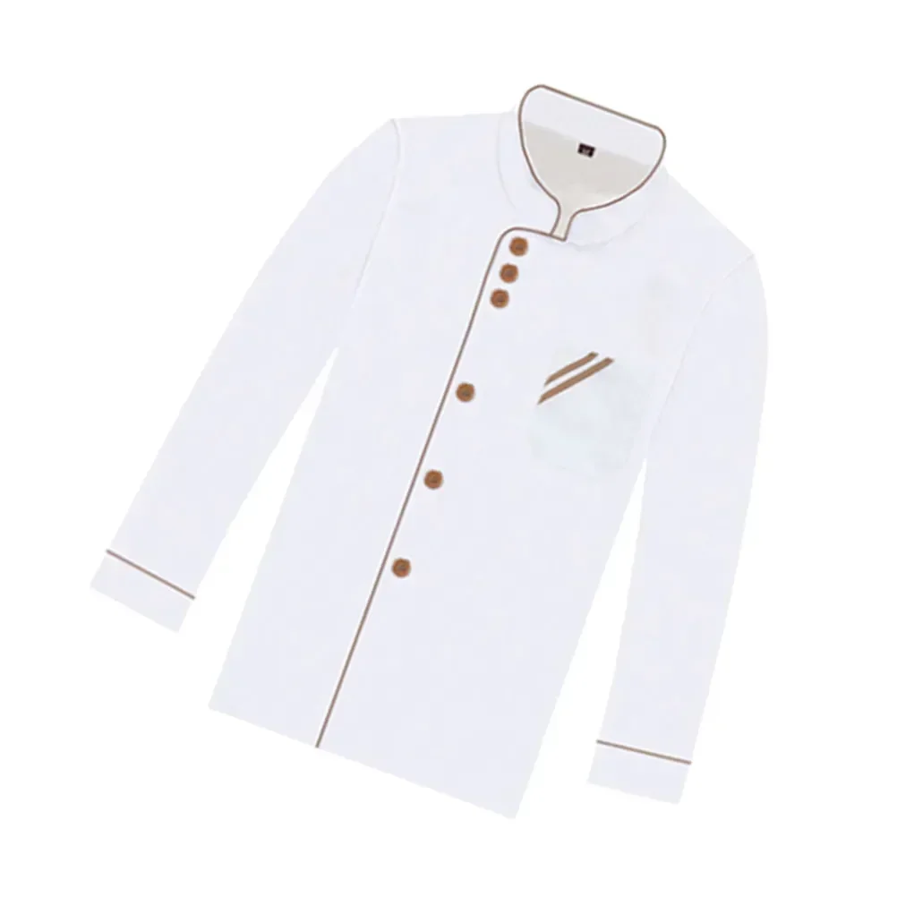 Ropa de Chef para mujer, chaquetas, disfraz de Catering, uniforme de Sushi, abrigo de cocina Unisex, color blanco y negro