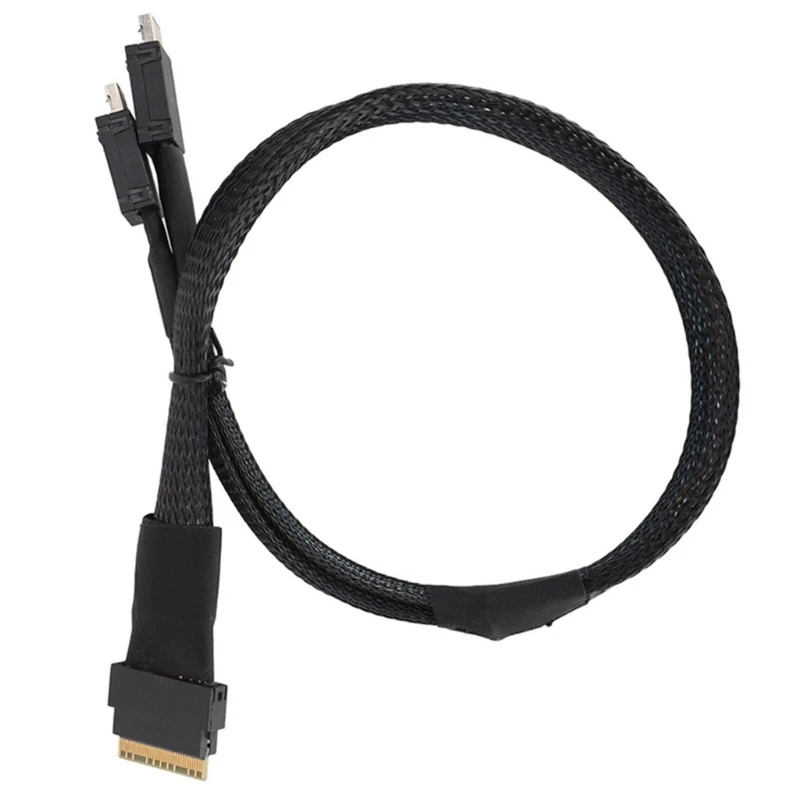 

SlimSAS SFF-8654 8X to Oculink SFF-8611 4X 4ix2 Standardized Cable for Easy Installation Suitable for Extended Use