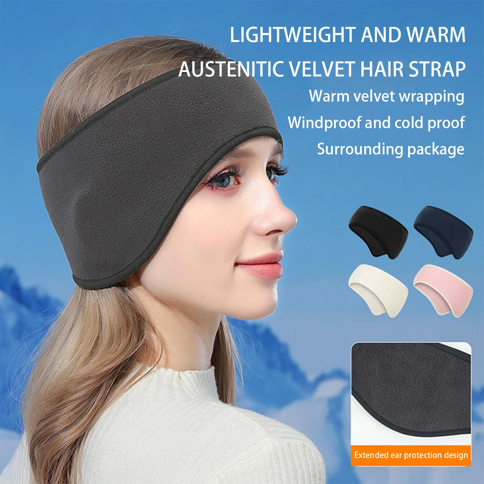 Fleece Ear Warmer Band - Легкие зимние флисовые термонаушники, теплая плюшевая