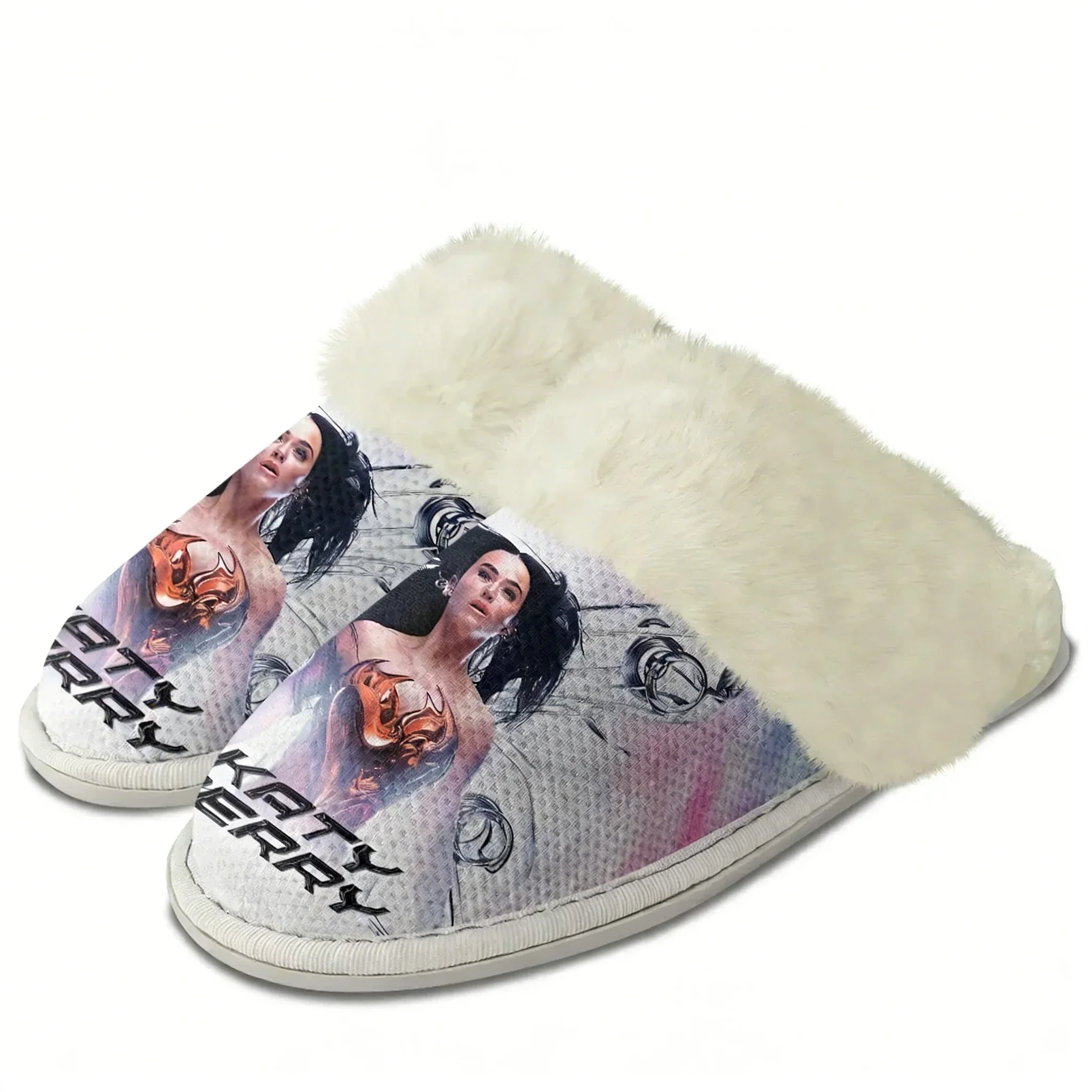

Katy Perry Plush Slippers Keep Warm Shoes Mens Womens Home Cotton Bedroom Customized Thermal Lightweight Slipper DIY