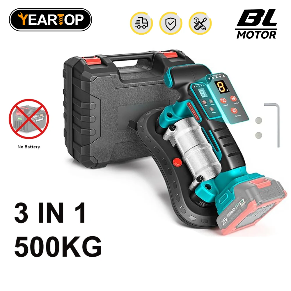YEARTOP 500KG 9 Gear Tile Tiling Machine Suction Cup Tile Vibration Leveling Tile Laying Vibrating Tool For Makita 18V Battery view 2