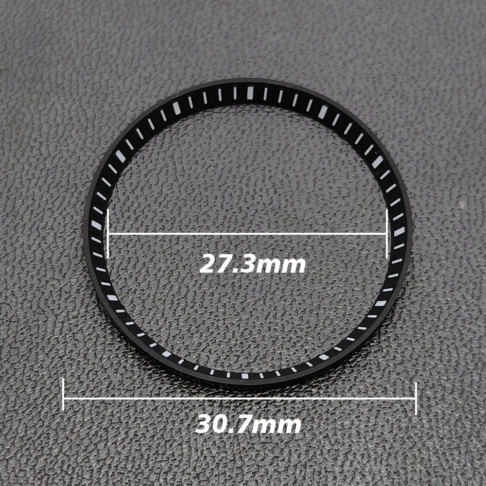 Mod watch copper chapter ring with NH35 GMT case replacement hard plastic/polished inner ring 30.7 * 27.3mm watch accessories