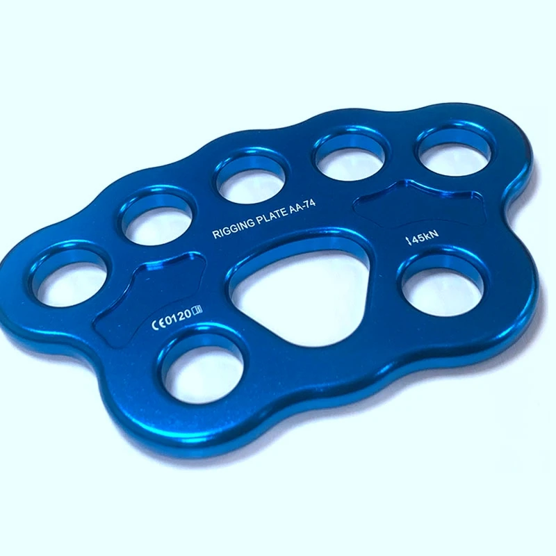 8 Holes Rigging Plate Outdoor 45KN Rescue Rock Climb Rescue Climbing Equipment Mountaineer Anchor Connector Gear