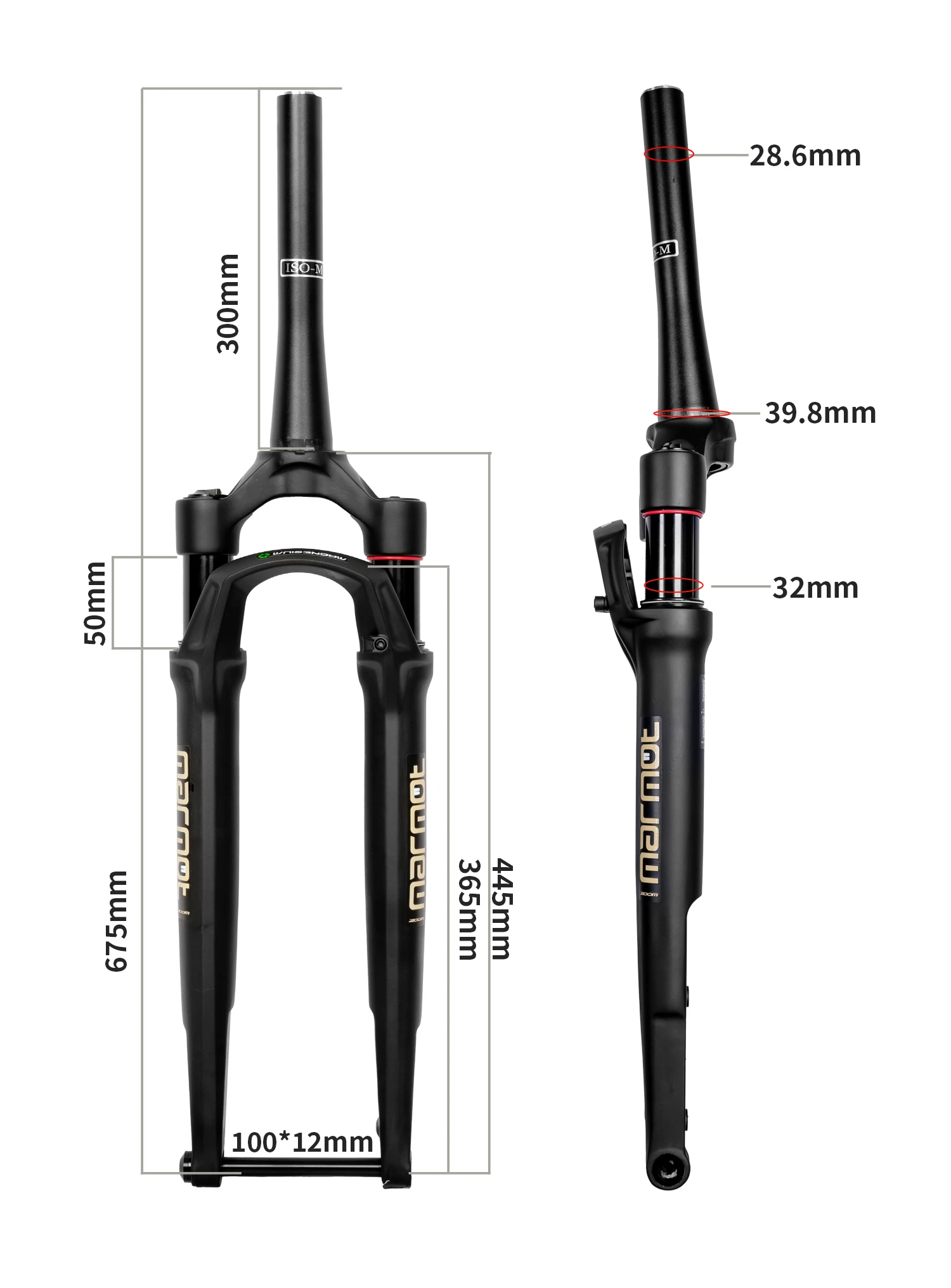 ZOOM 50mm Gravelbike-Rennrad-Stoßdämpfer-Luftfedergabel mit Lockout und Rückpralldämpfung für Ihr Fahrrad – Detail 3