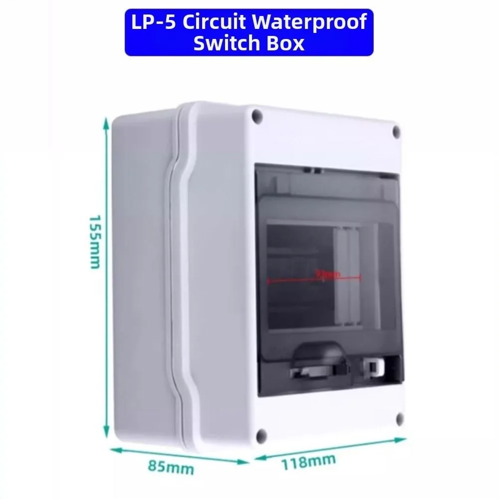 1/2/3/4/6/9/13/16 Ways Circuit Breaker Distribution Protection Box Indoor Wall Mount HT-5 Series Plastic Box