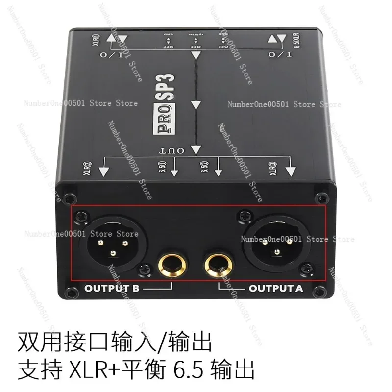 

Дилитель распределения 6,5XLR, один в три выхода, аудиоизолятор, делитель тока для устранения звука